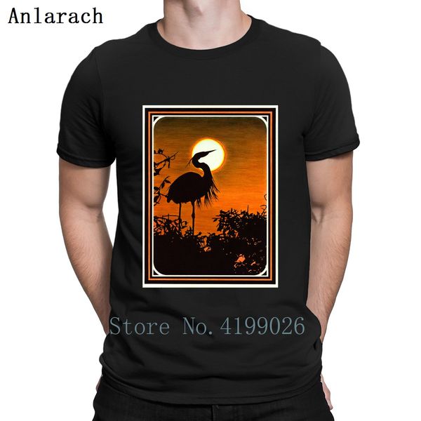 

great blue heron t shirt anti-wrinkle natural short sleeve spring trend euro size s-5xl customized new style shirt