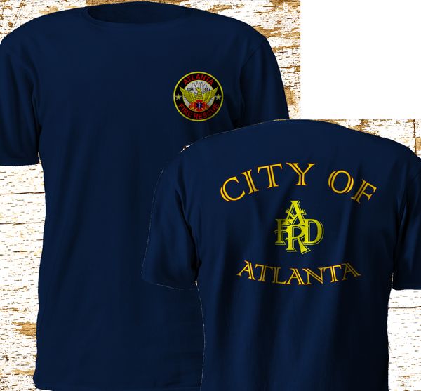 

2019 fashion new atlanta georgia fire department firefighter navy t-shirt s-3xl tee shirt
