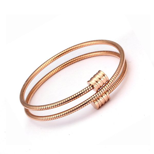 Männer Frauen Charme Manschette Armreifen Armbänder Einfache Mode Runde Rose Gold Kette Link Wrap Armbänder Sportlichen Schmuck