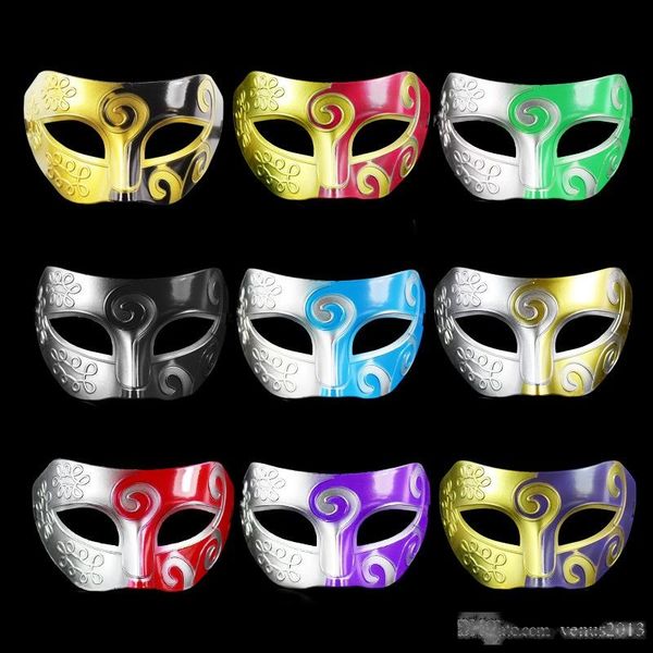 

sliver black half faces mask for men roman gladiator mask venetian mardi gras masquerade halloween costume party maks