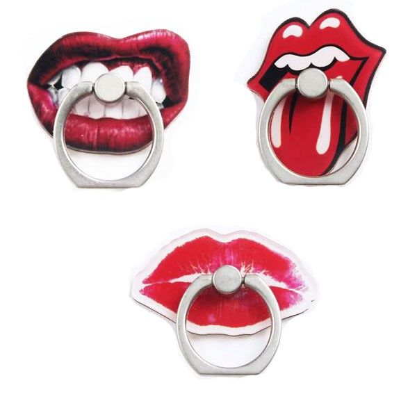 

universal 360 degree lip shape finger ring holder phone stand mount support for iphone samsung mobile phones