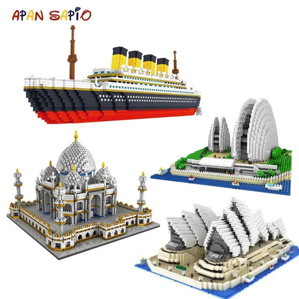 

children brands mini gifts model bricks mini with for architecture compatible toys city building world famous educational blocks gyiqs
