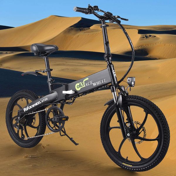 

electric alloy aluminum 20 inch 48v10ah scooter motorcycle folding machine invisible lithium battery, Silver;blue