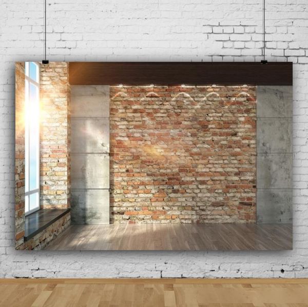 

laeacco p backgrounds room brick wall french window wooden floor sunshine baby interior pgraphic backdrops p studio