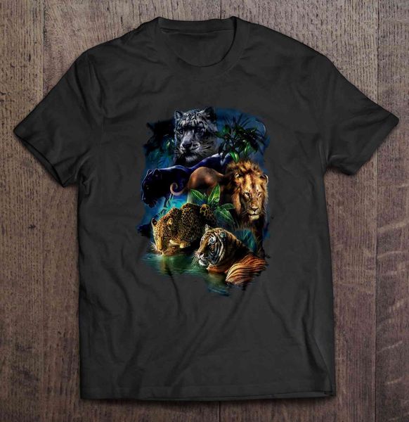 

мужчины футболка wild safari кошка женщина футболка