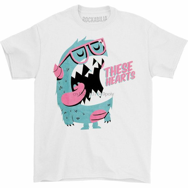 

these hearts mens drool t shirt large white