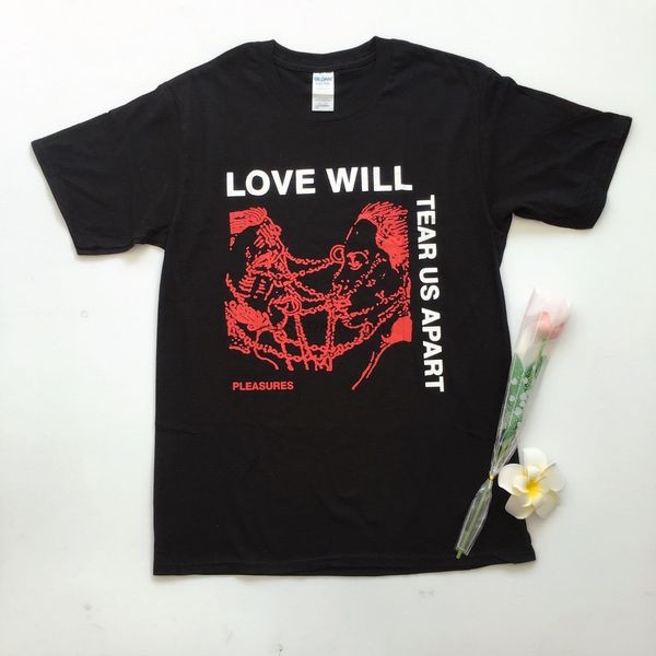 

love will tear us apart унисекс tumblr мода grunge black tee стиляги punk style top