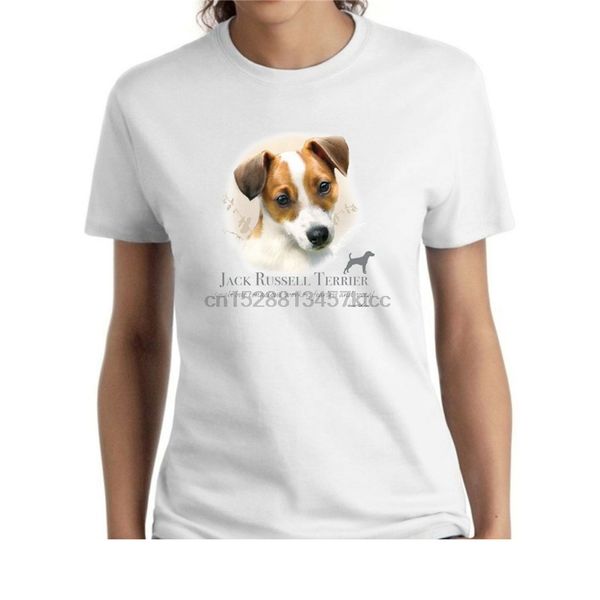 

jack russel terrier ladies shirt puppy pet rescue dog owner womens tee brand fashion tee shirt