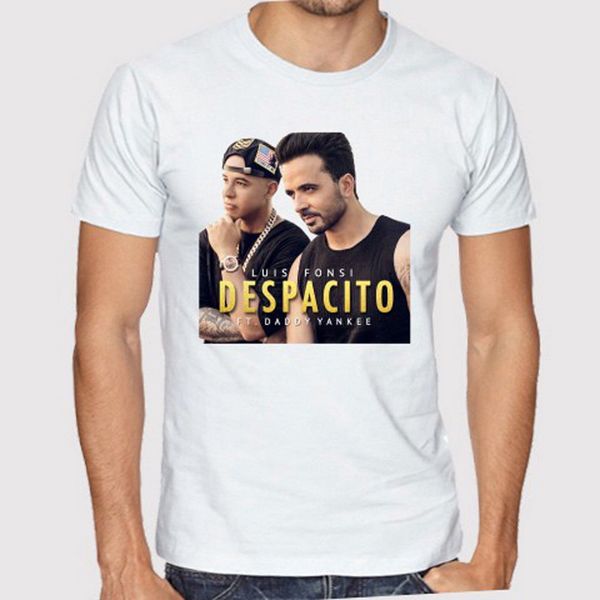 

luis fonsi despacito latin pop singer men's white t-shirt size s to 3xl tee shirt