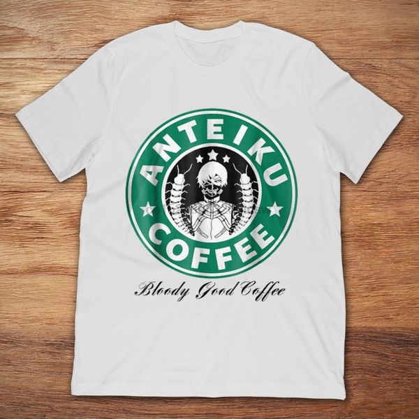 

марка kaneki кен токио вурдалак anteiku кофе bloody good coffee t-shirt мужчины с коротким рукавом футболка