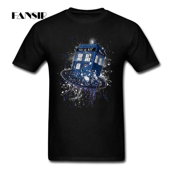 

simple style men t shirts breaking the time doctor who short sleeve pure cotton o-neck t-shirt for boy tshirt