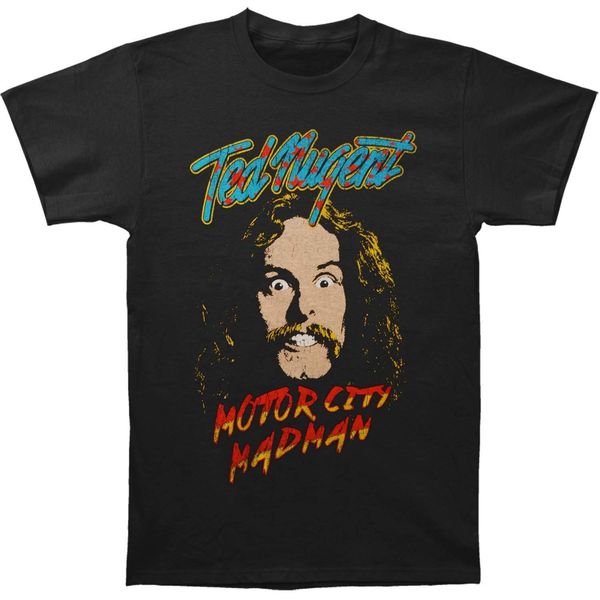 

ted nugent men's motor city mens soft t slim fit t-shirt black short sleeve casual,reasonable wholesale tee shirt
