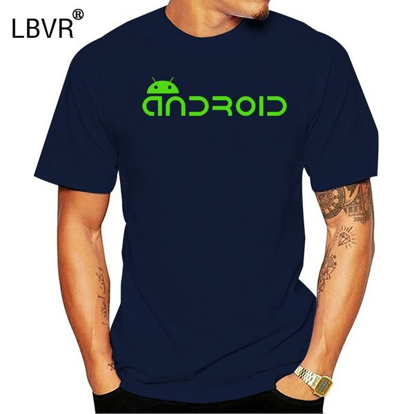 

android logo tee shirt computer geek tee quality 2019 new casual t shirt men creative man's short sleeve silk screen t shirts