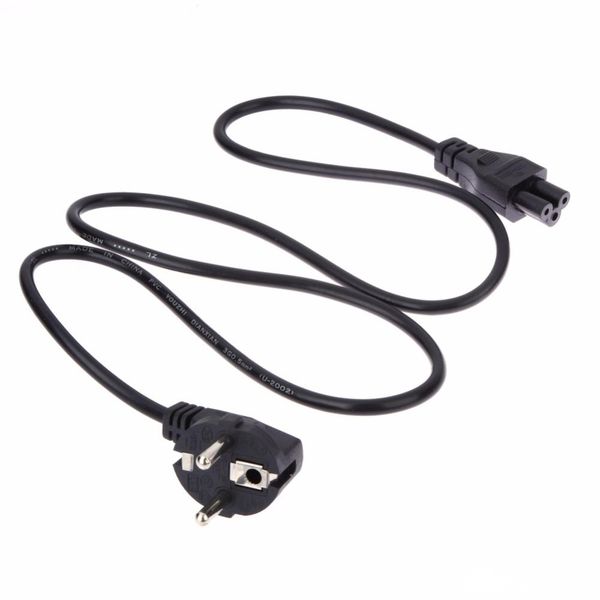 

1m eu 3 prong 2 pin ac lappower cord adapter cable black