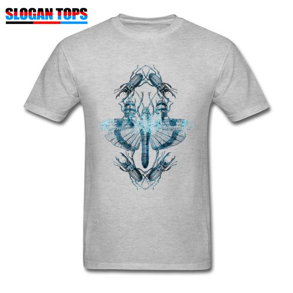 

entomology t-shirt men bugs print tshirt high street designer 2018 cotton tee shirts grey clothes fashionable sweatshirts