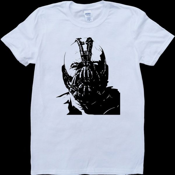 

tshirt марка 2019 мужчина с коротким рукавом темного рыцаря: bane face white, сшитая футболка футболка