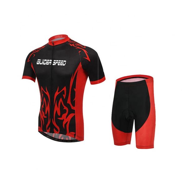 

guider speed design coolmax short sleeve compression custom cycling kits, Black;red