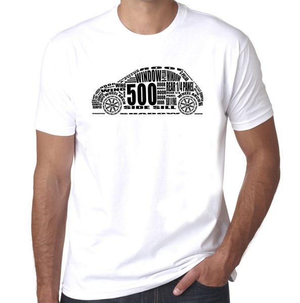 

men's lastest 2019 simple style fiat 500 word car typography design mens 100% cotton t-shirt tee shirt