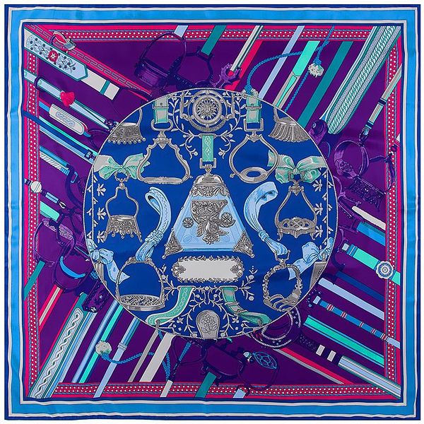 

хиджаб бандана шелковый пояс печать оголовье новый роскошный женщины моды twill шарф шарфы дизайн wrap шали марка jzfaa bdehome, Black