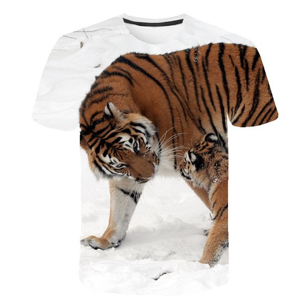 

3d new tiger animal 3d print shirts comics kawaii comics men clothing