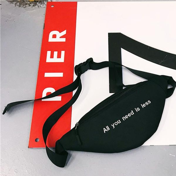 

women waist belt bag fanny pack letter canvas shoulder messenger bags crossbody chest bags bolsa feminina sac a main 25