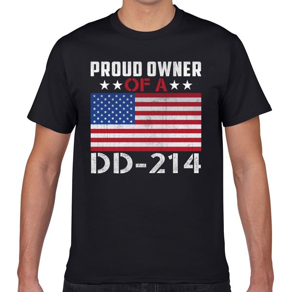 

t shirt men proud owner of a dd 214 vogue vintage geek custom male tshirt xxxl