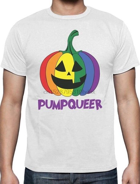 

pumpqueer gay pride хэллоуин футболка смешные jack o фонарь тыквы lgbt мужчины футболка с коротким рукавом круглым вырезом