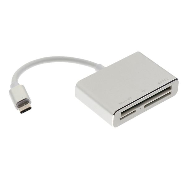 

type c otg 3.0 to tf /sd/cf cards reader adapter aluminium alloy super speed