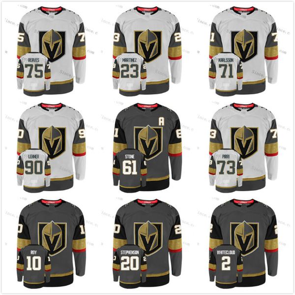 

2020 vegas golden knights 29 marc-andre fleury mark stone reaves karlsson pacioretty strong blank hockey jerseys, Black;red