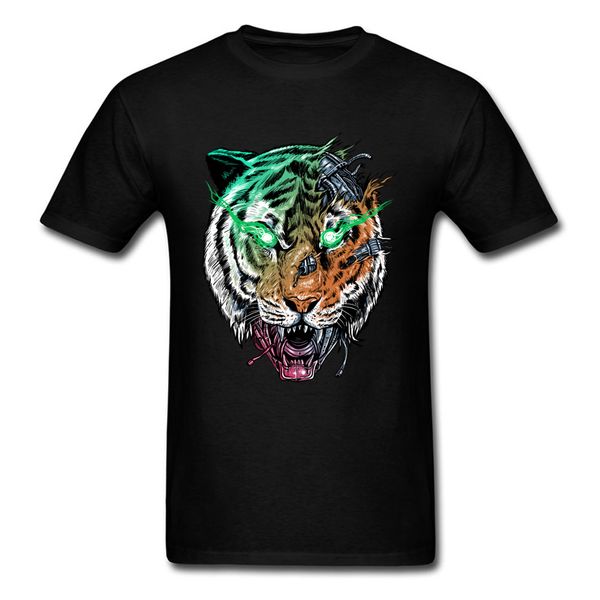 

killer machine t-shirt punk t shirt men crazy tiger print tshirts summer short sleeve clothes cotton tees hipster style