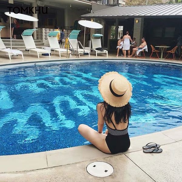 

wide brim hats belt raffia straw summer sun visor for women fashion handmade cap panama beach bonnet enfant, Blue;gray