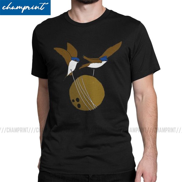 

men t-shirts swallows funny tees monty python and the holy grail arthur black knight comedy t shirts round collar 6xl