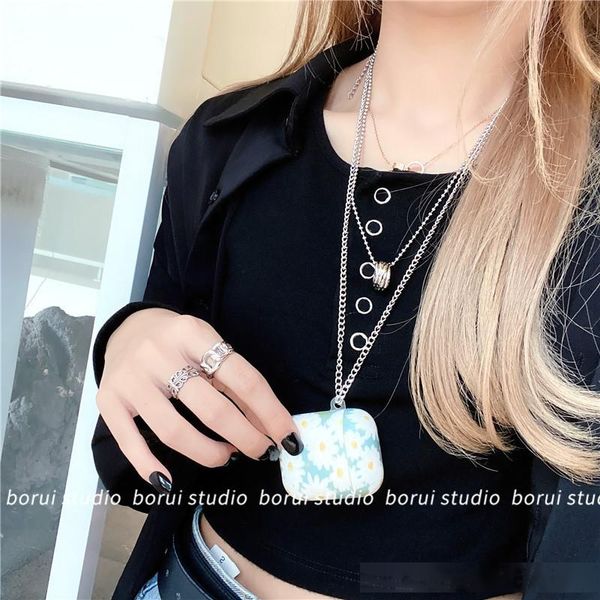 

oil painting daisy for airpods pro protective case 2/3 generation wireless bluetooth earphone box silicone female for apple