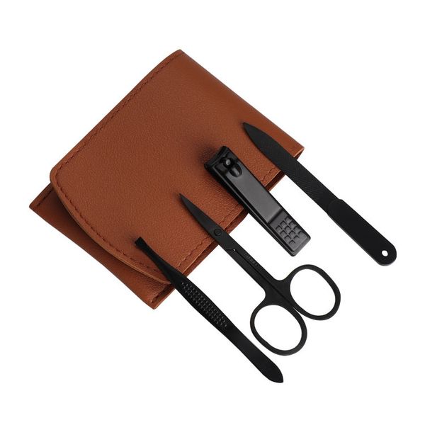 

nail art kits stainless steel clippers folding bag 4-piece manicure set