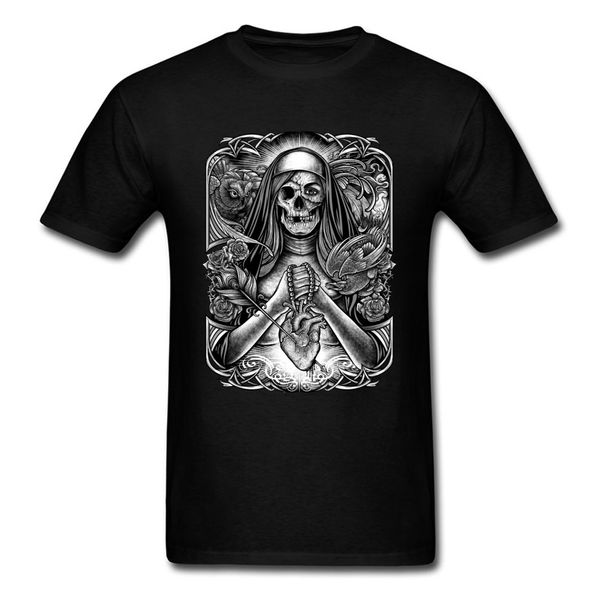 

100% cotton man short sleeve & tees casual lovers day t-shirts jesus believers skull nun geek t shirts man