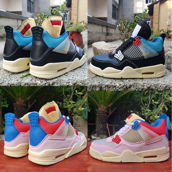 

2020 новый союз 4 jumpman 4s iv мужская баскетбол обувь спортивные кроссовки кроссовки man голубой черный розовый корзинки дез chaussures za
