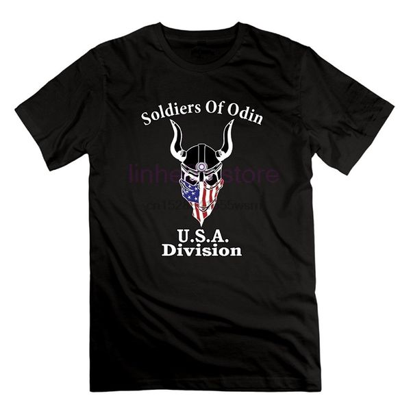 

fashion casual streetwear men usa division soldiers of odin cotton short sleeve t shirts 100% cotton