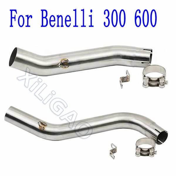 

benelli300 benelli600 motorcycle exhaust front middle pipe mid connect tube for benelli 300 600 without muffler slip-on bn003