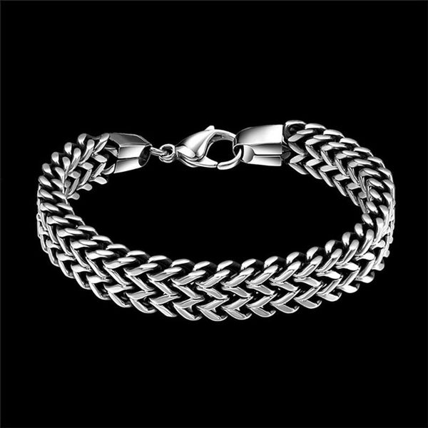 

jewelry personality square fish scale titanium steel bracelet gift es195, Black