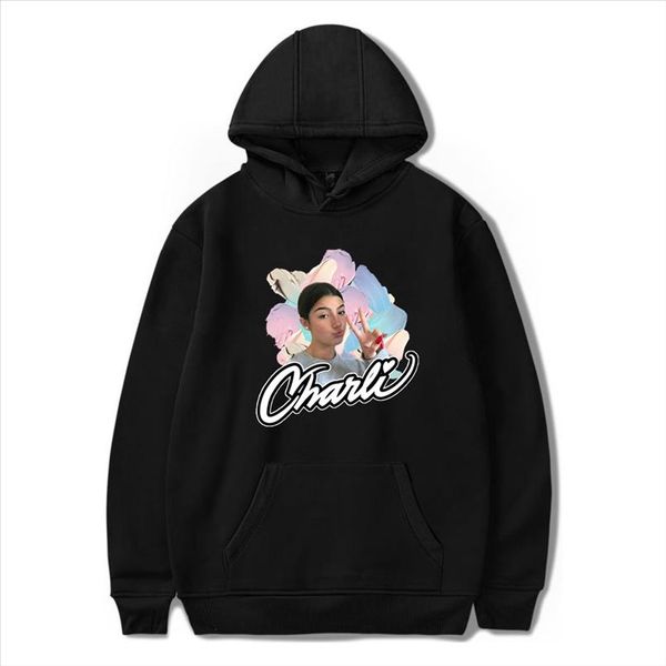 

oversized hoodie women sweatshirt charli damelio pink clothes mens hip hop hoodies moletom feminino sudadera winter jacket coat, Black