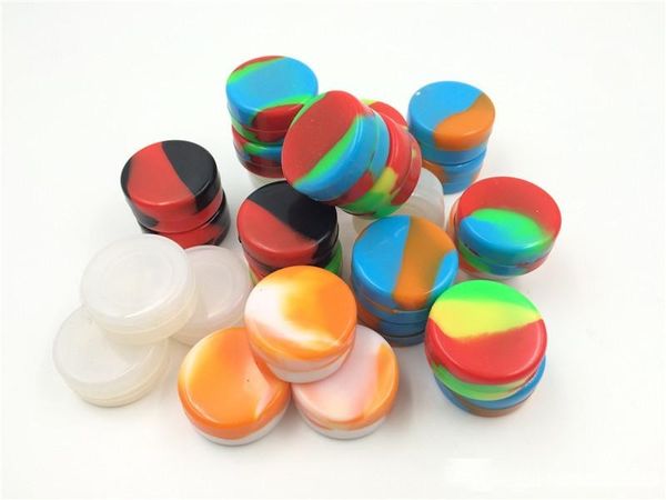

3ml 5ml 7ml non stick wax oil multi use storage jars food grade silicone dab containers set wax container