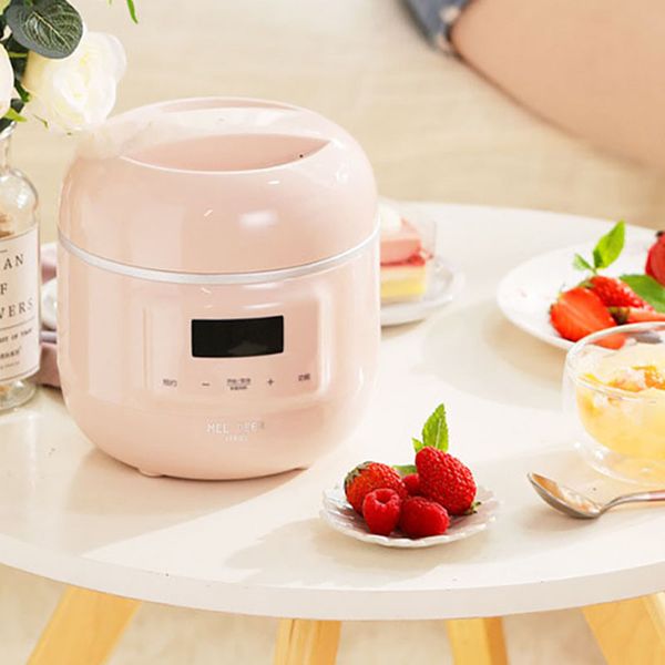

electric slow cooker mini automatic cooking pot bb porridge soup water partition cooking 0.8l ceramic liner baby supplement pot