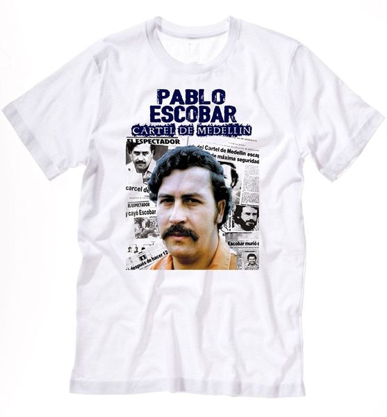 

new summer men t-shirt pablo escobar king of t-shirt medellin cartel colombia cotton tee hip hop shirt harajuku streetwear