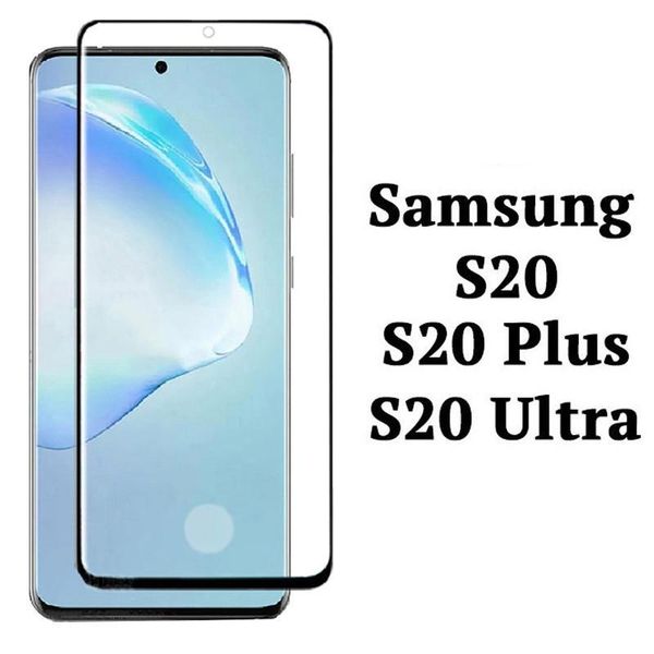 

tempered glass work finger print anti-scratch 9h full screen cover screen protector film for samsung galaxy s20 s20plus s20ultra