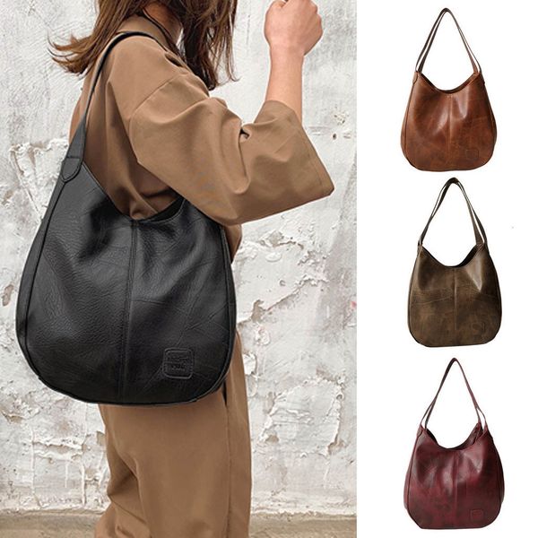 

fashion womens plain soft leather shoulder bag multi function large hand bag sss