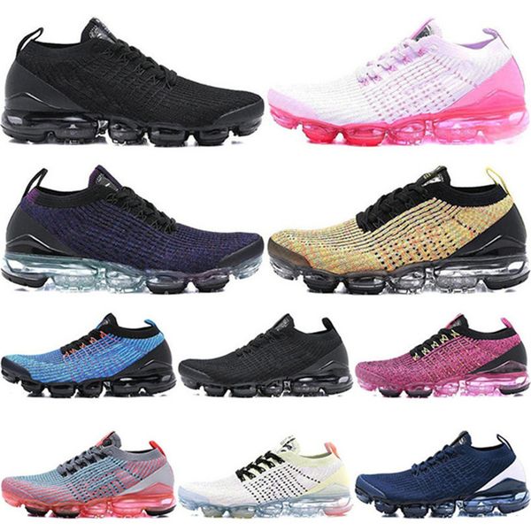 

2019 nike vapormax casualshoes mens new fly 2,0 3,0 knit тройной черный белый дизайнерская обувь be true кроссовки 36-45