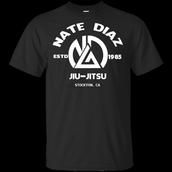 

nate diaz jiu jitsu stockton asphalt t-shirt black for men-women