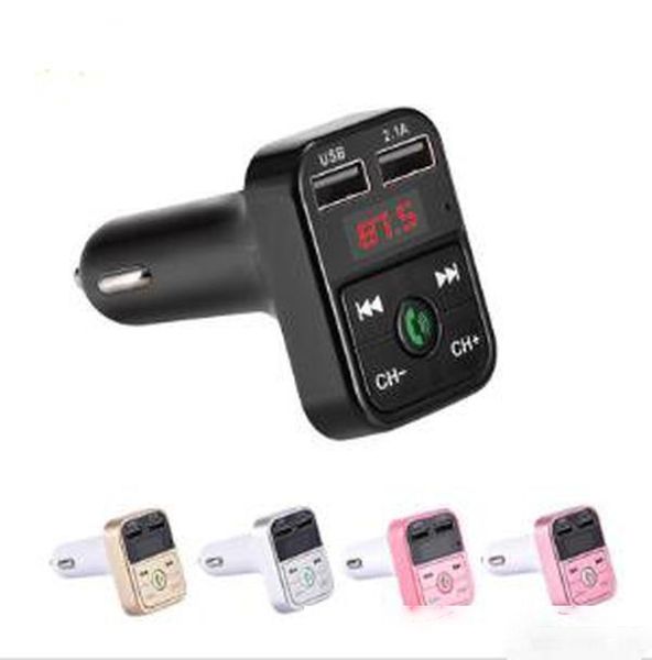 

car bluetooth fm transmitter wireless handsaudio receiver auto led mp3 player 2.1a dual usb fast charger car accessories