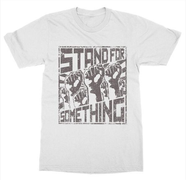 

new 2019 summer casual printing stand for something revolution protest march feminist voice progress tee shirt