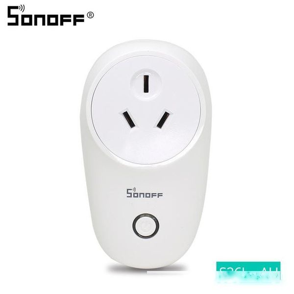

mart home automation modules sonoff s26 eu-e/eu-f/uk/au/us 220v 10a smart plug wifi power socket timer outlet remote alexa google home i